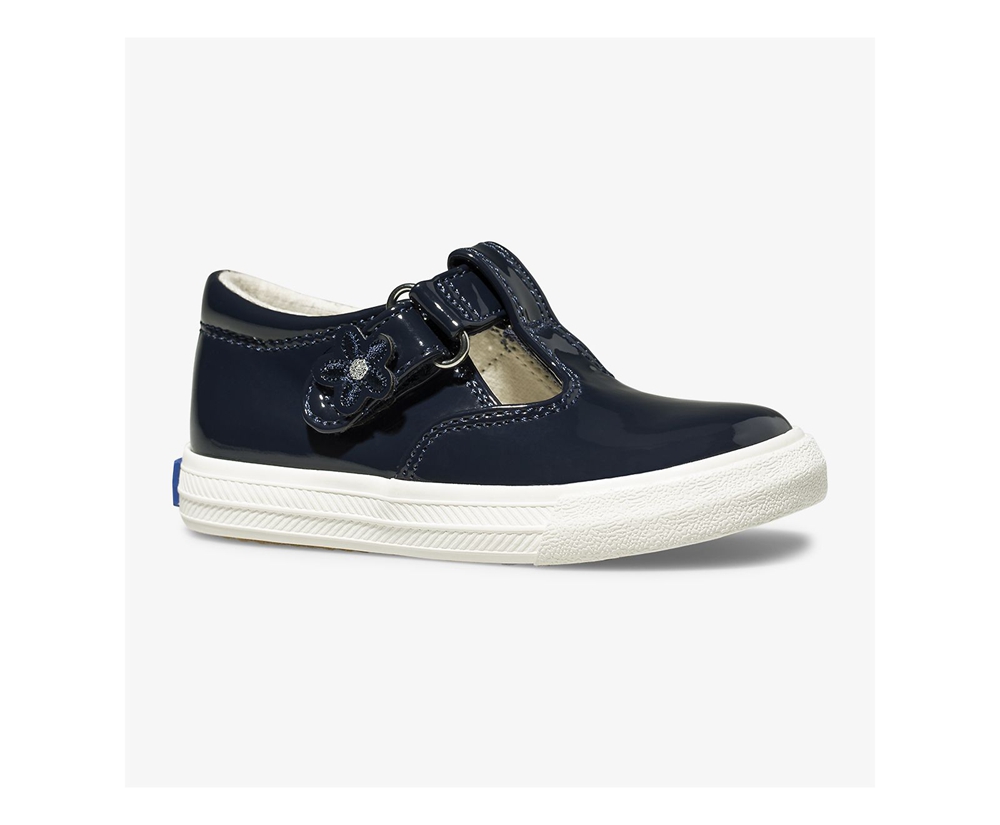 Keds Slip Ons Navy - Daphne Patent - Kids JUMBQP-146